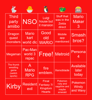 The Zelda Remake Looked Pretty Good Bingo Card
