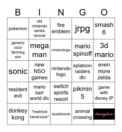 binbenbo direct !!!!!!!!!!!! Bingo Card