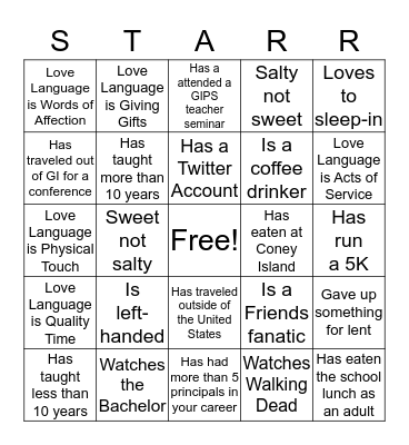 #bettertogether Bingo Card