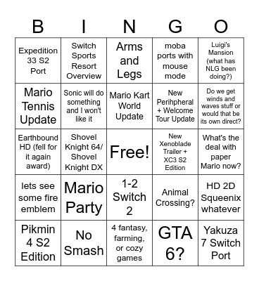 Direct Predictions Bingo Card