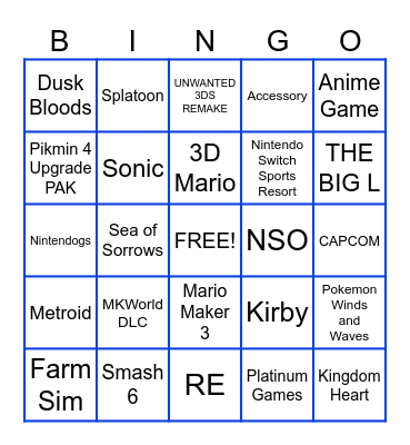 September Direct Bingo Card