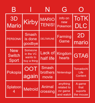 Direct Bingo Card