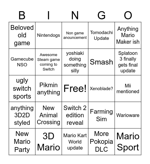 Direct Bingo Card