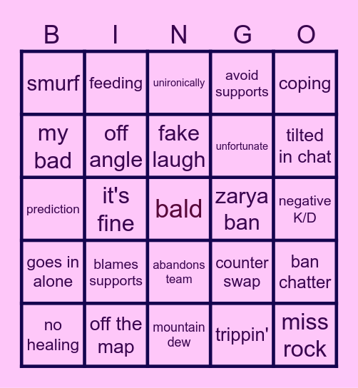 Gamin4Hope Bingo Card