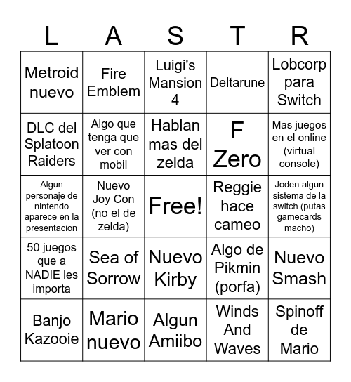 Tara o Bingo Card