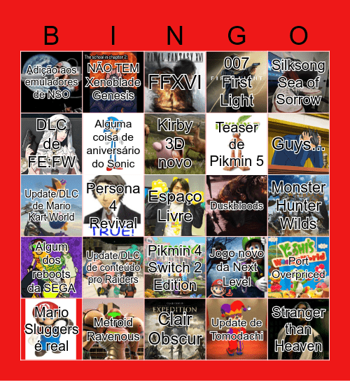 Direct Kirkversary 09/09/26 Bingo Card