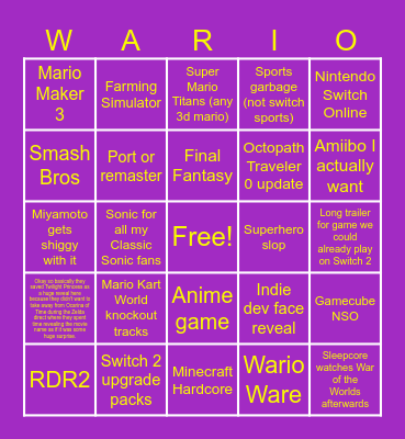 Untitled Bingus Bingo Card