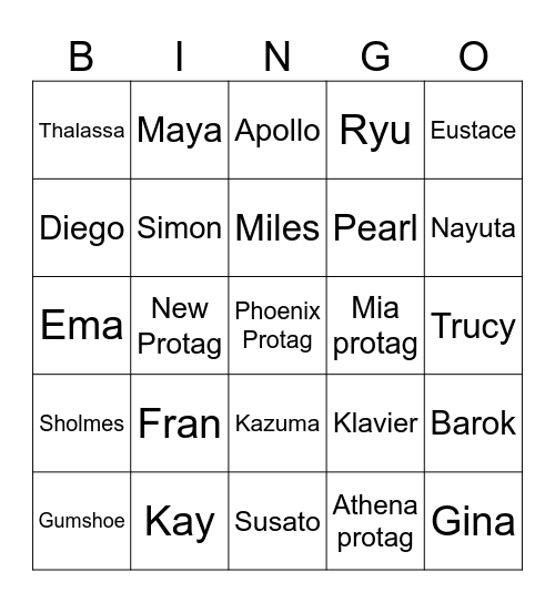 AA7 Real Bingo Card