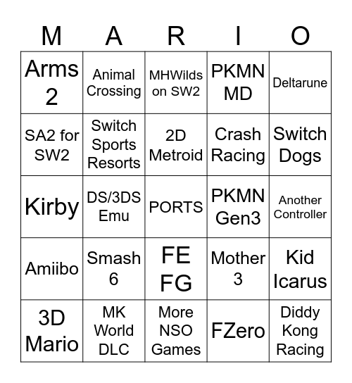 Direct 9/9 Bingo Card