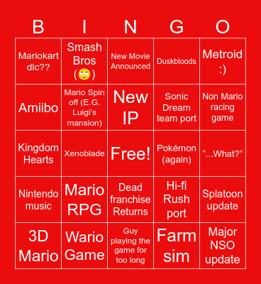 Direct Bingo Card