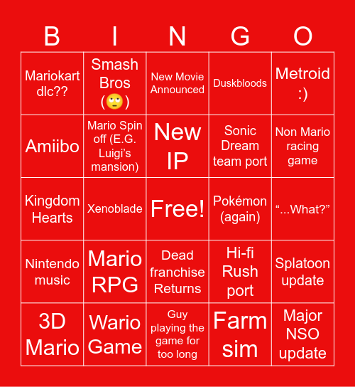Direct Bingo Card