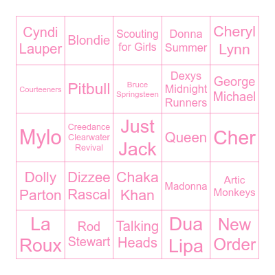 Love Fest Bingo Card