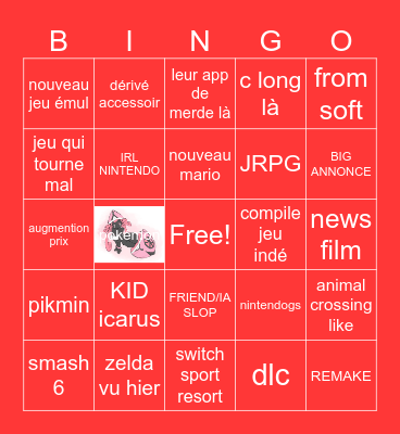 NINTENDO Bingo Card