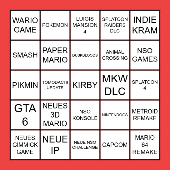 DIRECT BINGO Card