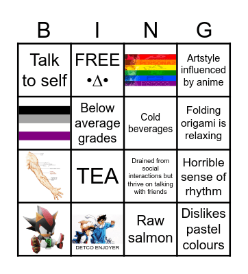 Gaiety meter Bingo Card