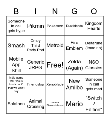Direct Bingo Card