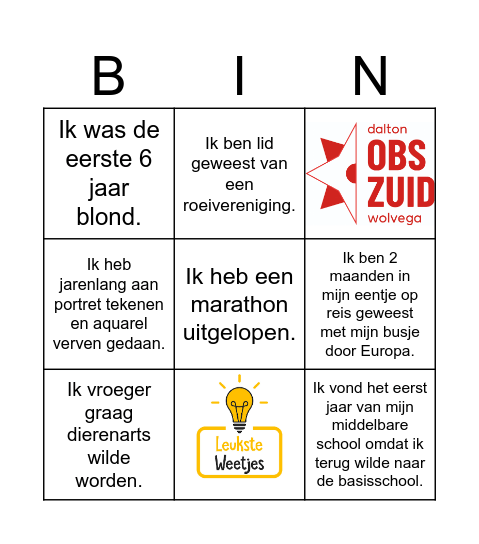 Team Zuid Bingo Card