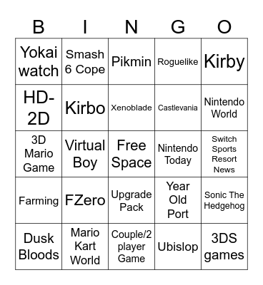 Direct Bingo Card