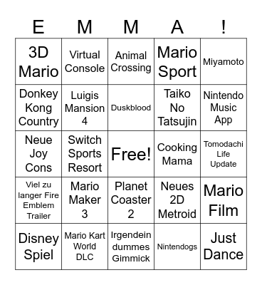 Direct Bingo Card