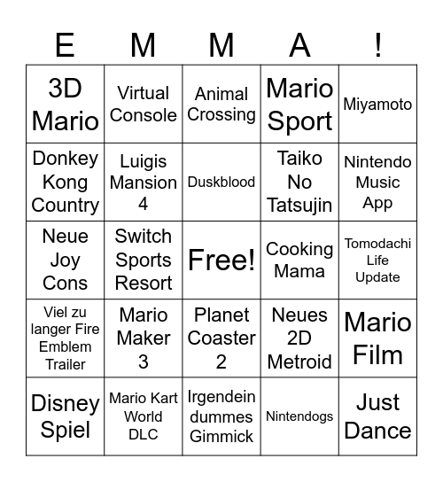 Direct Bingo Card