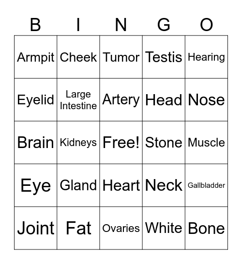 Root Form Bingo Card