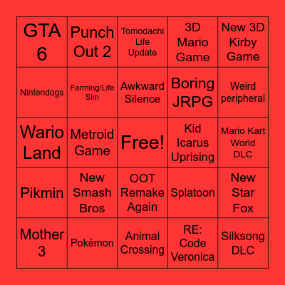 Direct Bingo Card