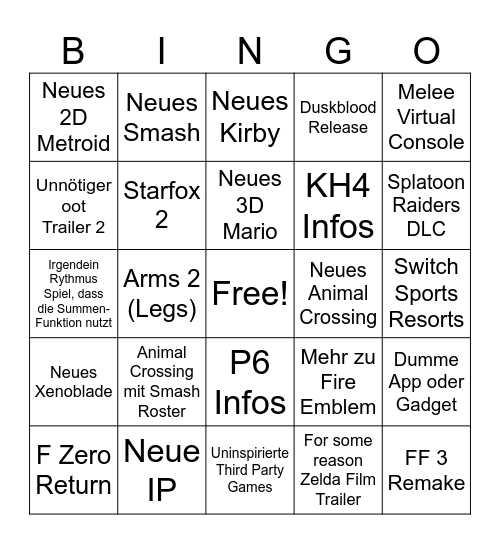 Direct Schmeckt Bingo Card