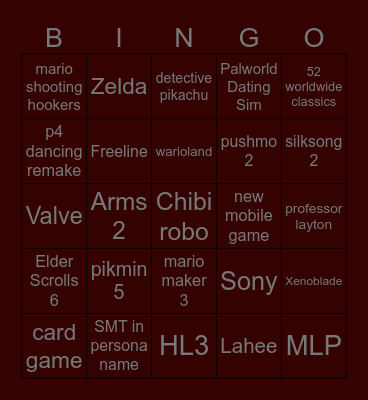 not happening Bingo Card