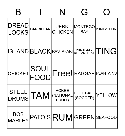 Bingo with BOB (Marley - of course!) Bingo Card