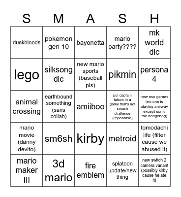 ninten direct kirkiversary Bingo Card