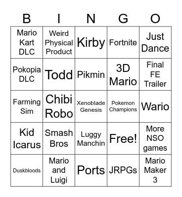 Direct Bingo Card