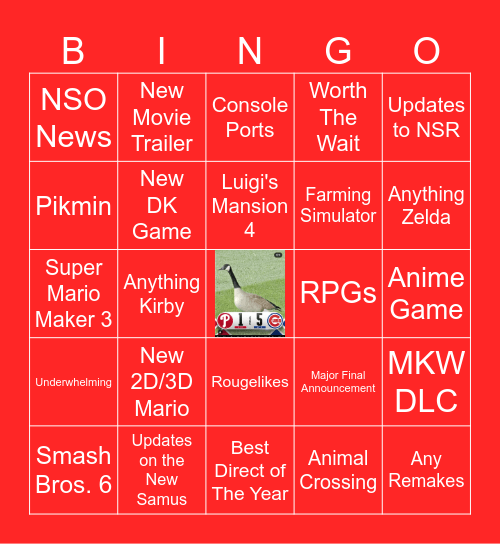 Nintendo Direct - 9.9.2026 Bingo Card