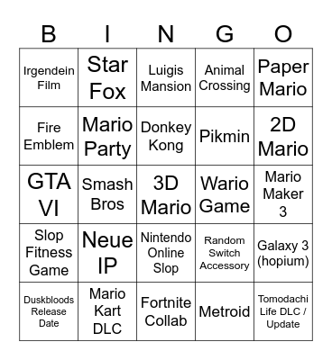 Direct Bingo Card