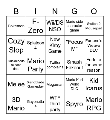 Direct Bingo Card
