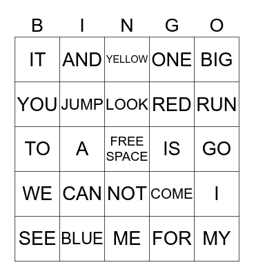 TOO COOL FOR SCHOOL Bingo Card