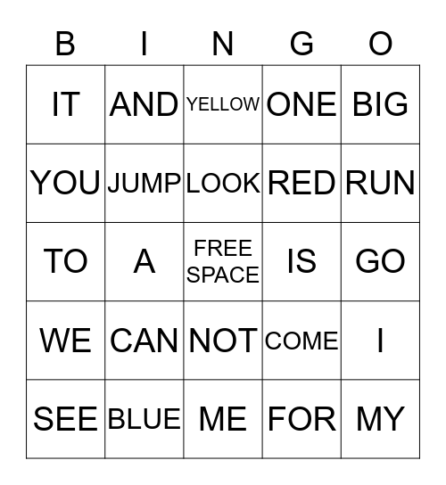TOO COOL FOR SCHOOL Bingo Card