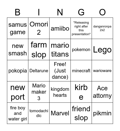 Direct Bingo Card