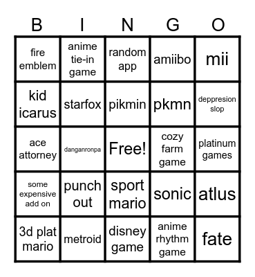 direct Bingo Card