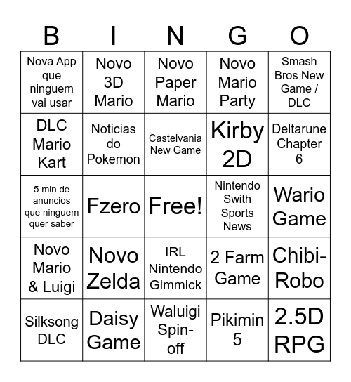Direct Bingo Card