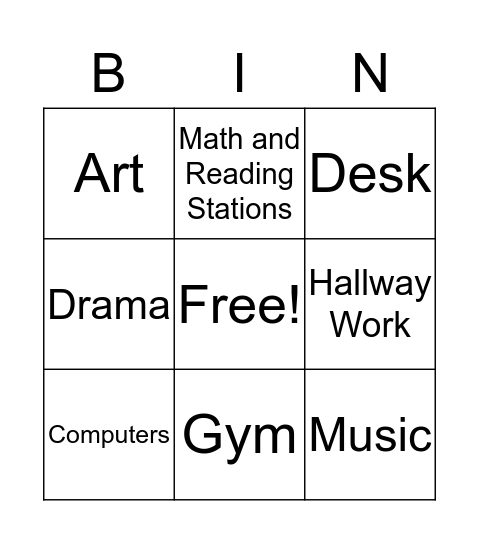 Lively Open House! Bingo Card