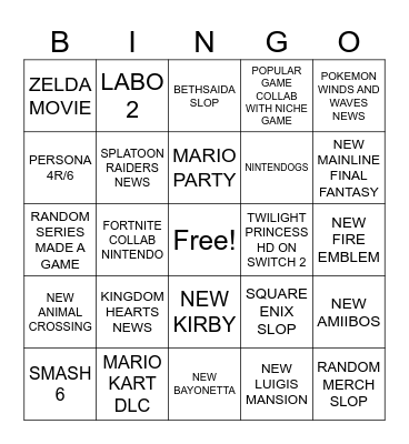 Direct 9.9.2026 Bingo Card
