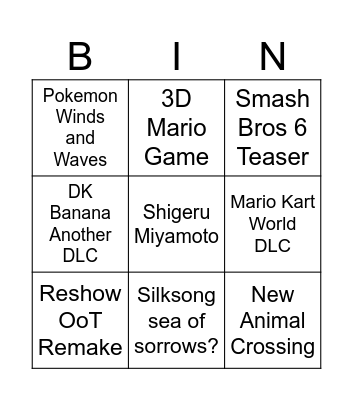 Direct 9.9.2026 Bingo Card