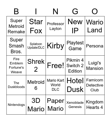 Bingo Card Bingo Card
