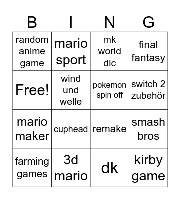 september direct Bingo Card