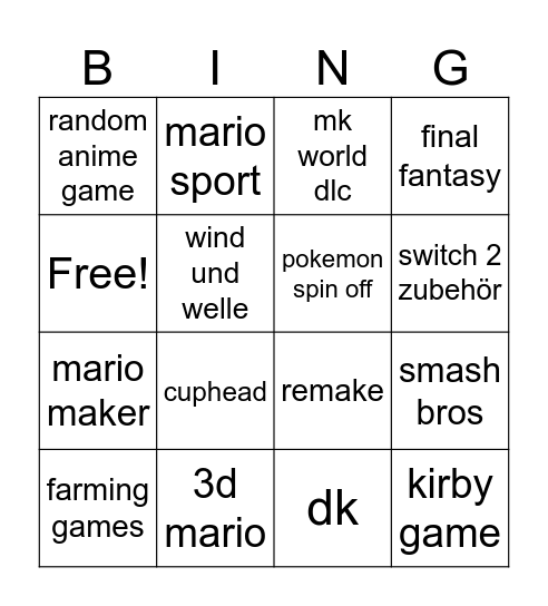september direct Bingo Card