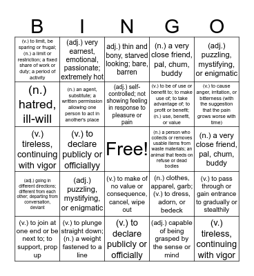 Danika Pierre 8J Bingo Card