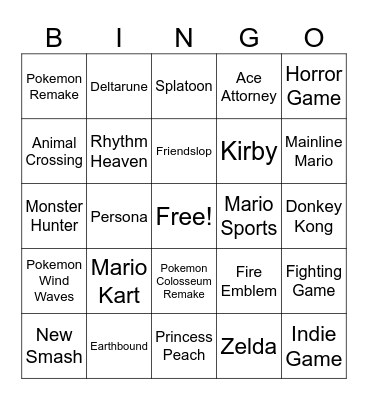 Direct Bingo Card
