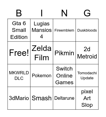 Direct Bingo Card