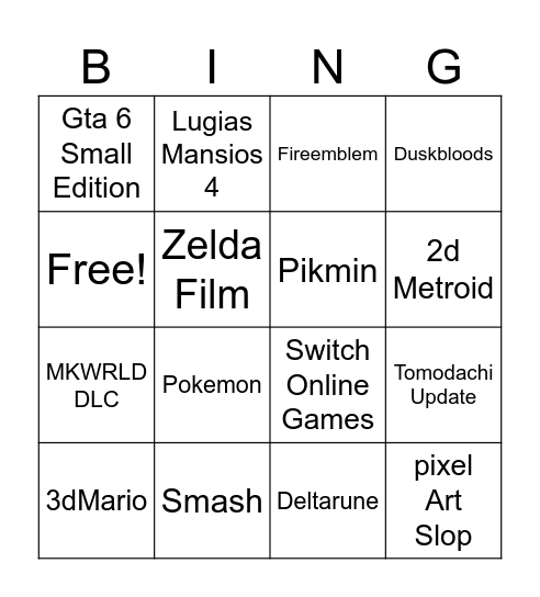 Direct Bingo Card