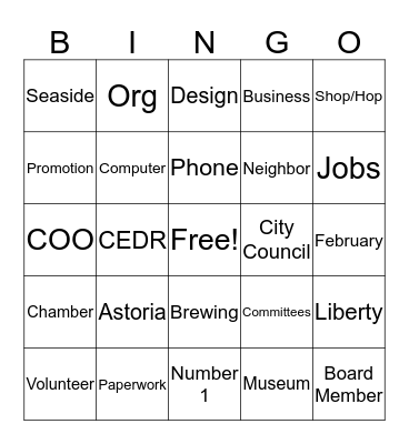 ADHDA Bingo Card